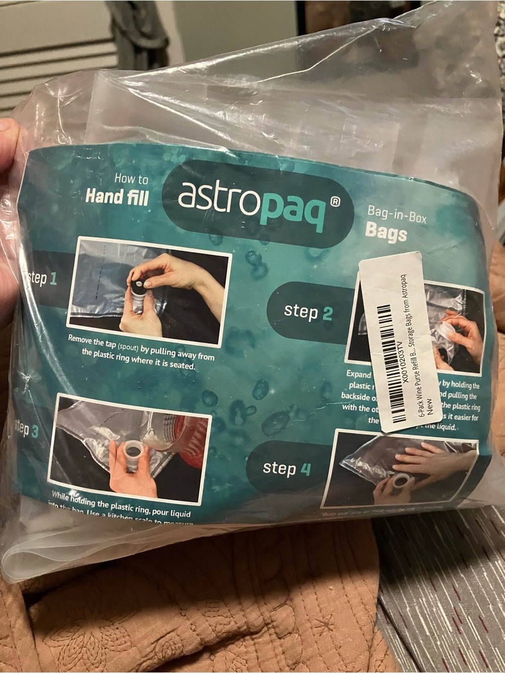 astropaq Bag-in-Box Replacement Bags - Teal Packaging